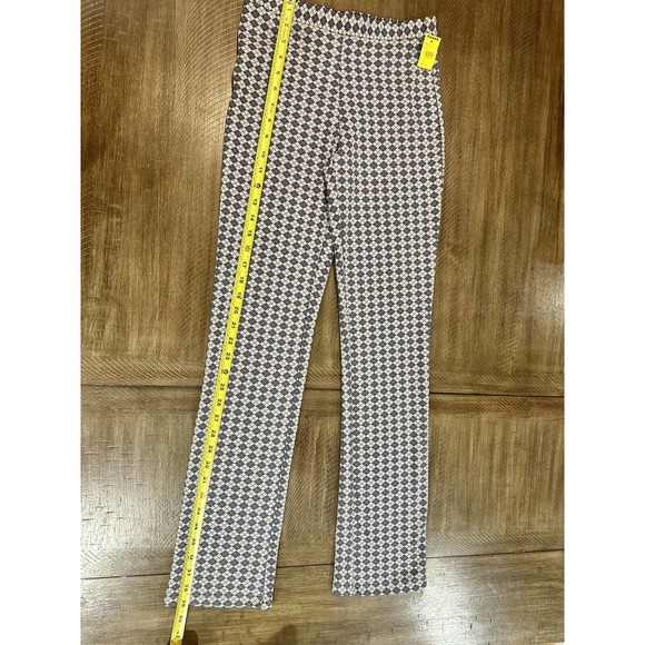 NWT Full Tilt Girls Argyle Flare Pants Size XL Blue White Stretch Elastic Waist - Picture 10 of 12